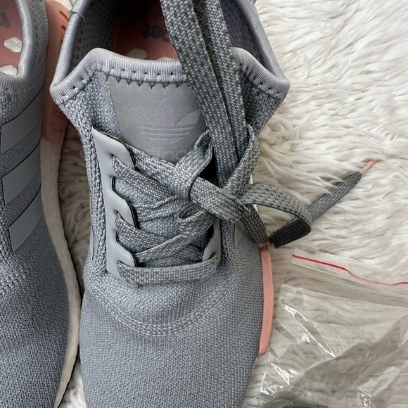 Adidas NMD Gray and Pink Athletic Shoes - Picture 2 of 4